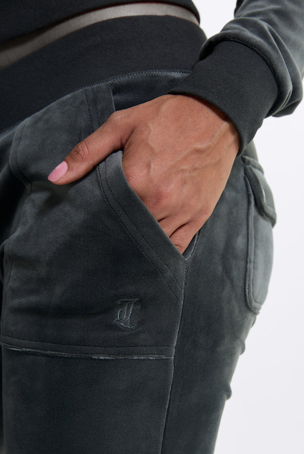 Raven / Gunmetal Classic Velour Del Ray Pocketed Bottoms