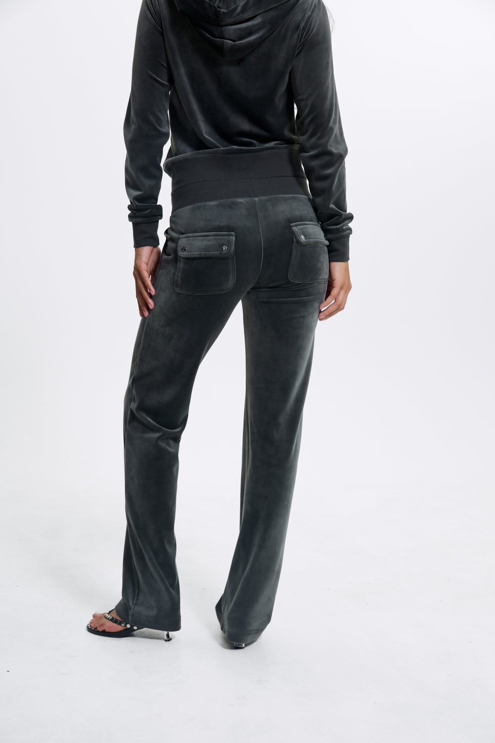 Raven / Gunmetal Classic Velour Del Ray Pocketed Bottoms