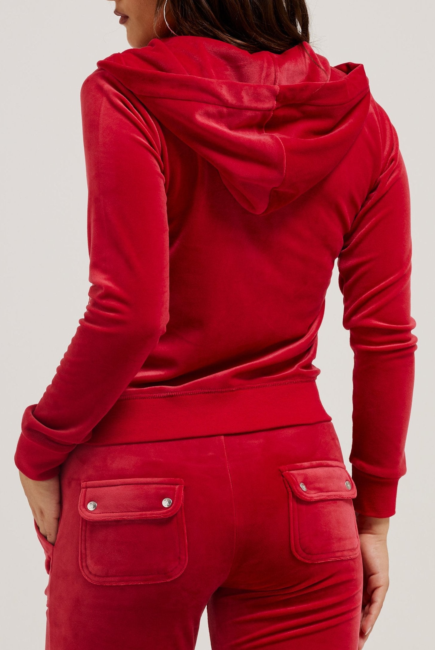 ASTOR RED CLASSIC VELOUR DEL RAY POCKETED BOTTOMS Juicy Couture UK