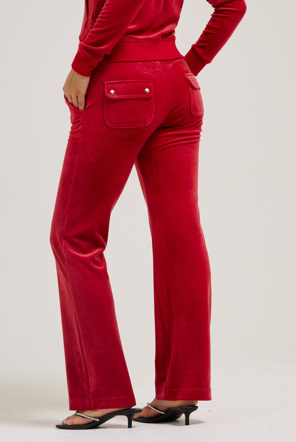 ASTOR RED CLASSIC VELOUR DEL RAY POCKETED BOTTOMS
