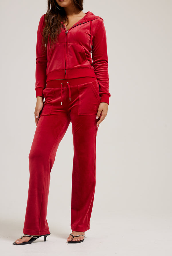 ASTOR RED CLASSIC VELOUR DEL RAY POCKETED BOTTOMS