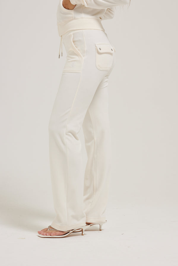 CREAM CLASSIC VELOUR DEL RAY POCKETED BOTTOMS