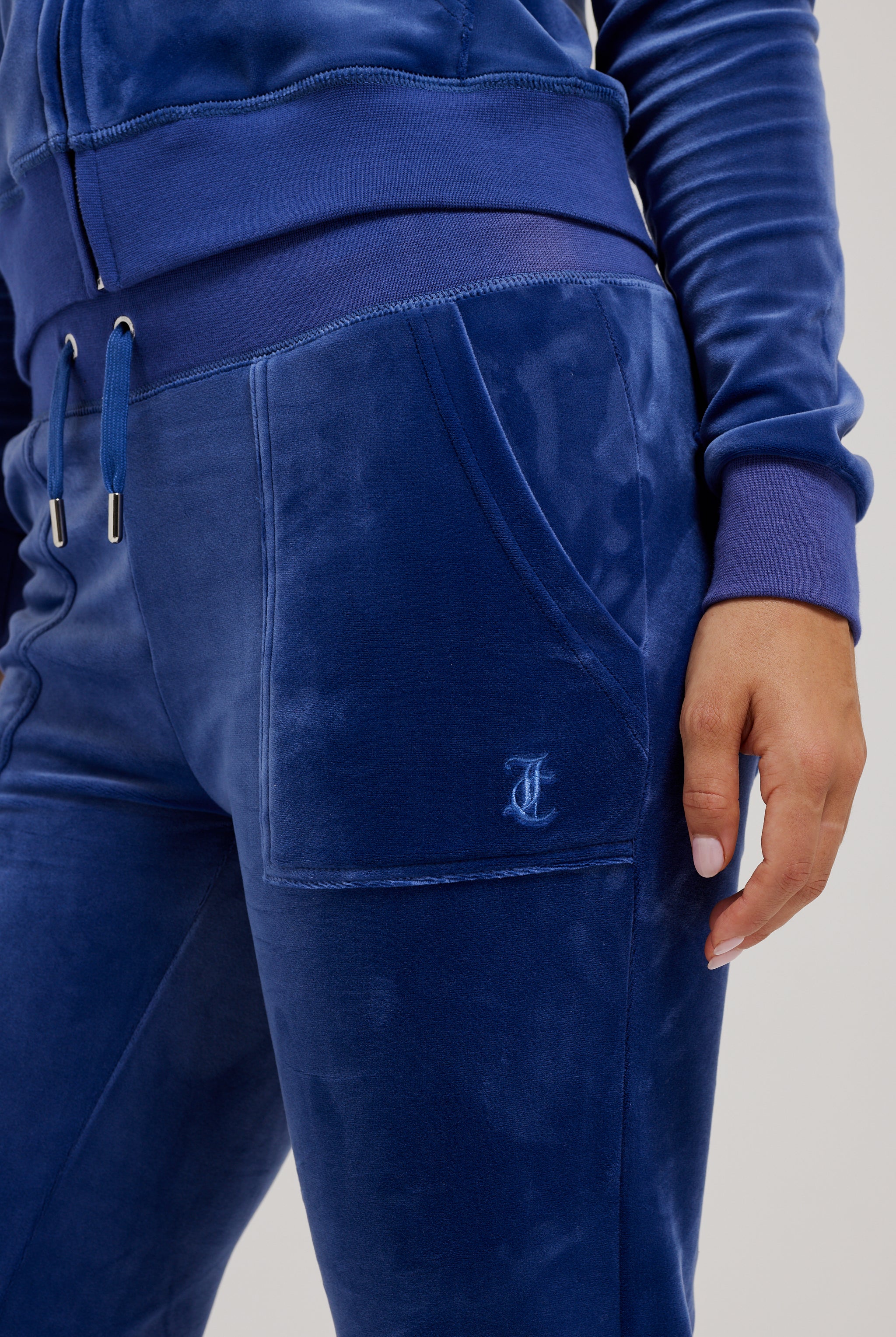 Velour tracksuit with back pockets new arrivals