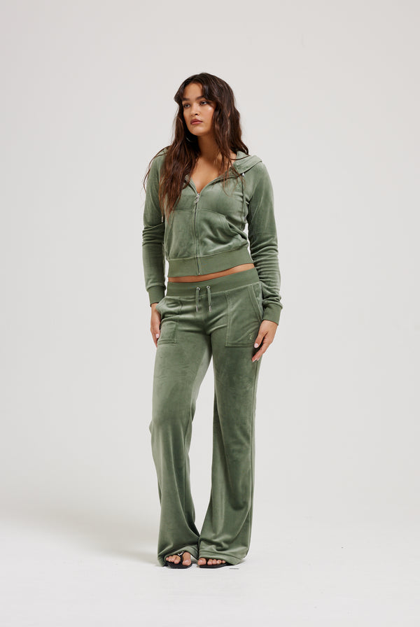 THYME LOW RISE VELOUR TRACK PANTS