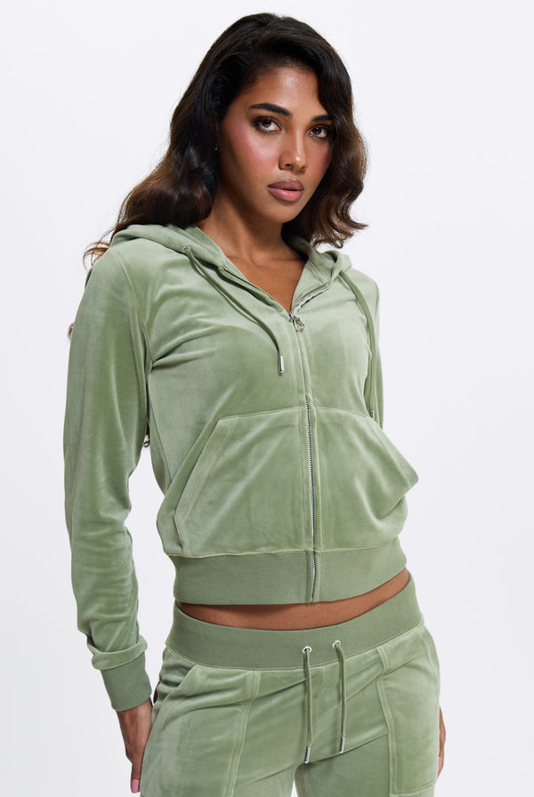 Oil Green Classic Velour Robertson Hoodie