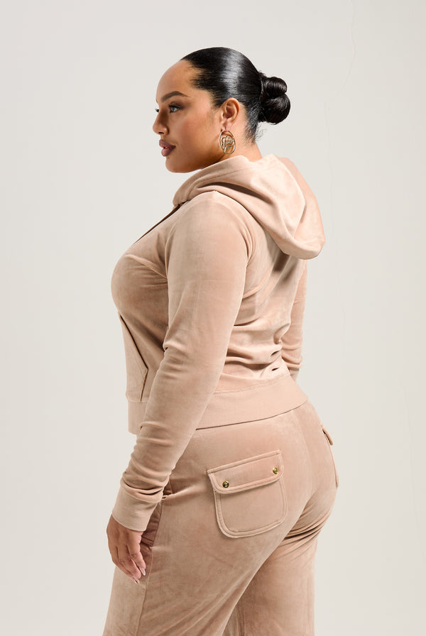 CARAMEL & GOLD CLASSIC VELOUR ROBERTSON HOODIE
