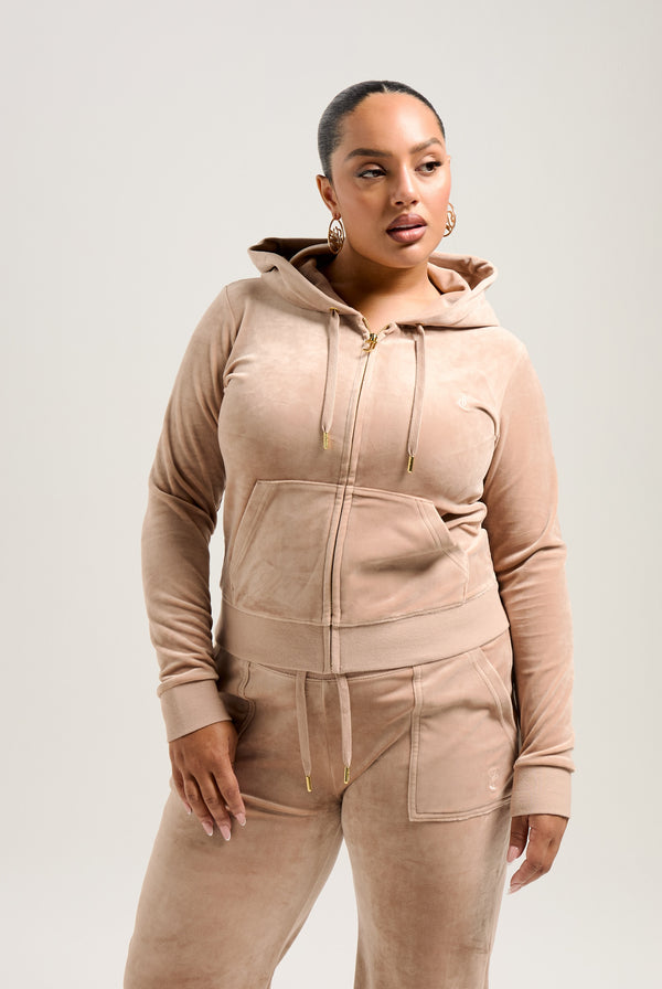 CARAMEL & GOLD CLASSIC VELOUR ROBERTSON HOODIE