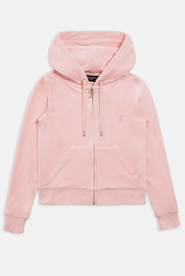 Robertson Classic Velour Hoodie Green Brown