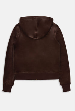 Displays the Java 'Juicy' branded classic velour Robertson hoodie 