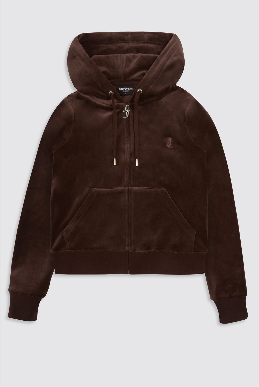 Displays the Java 'Juicy' branded classic velour Robertson hoodie 