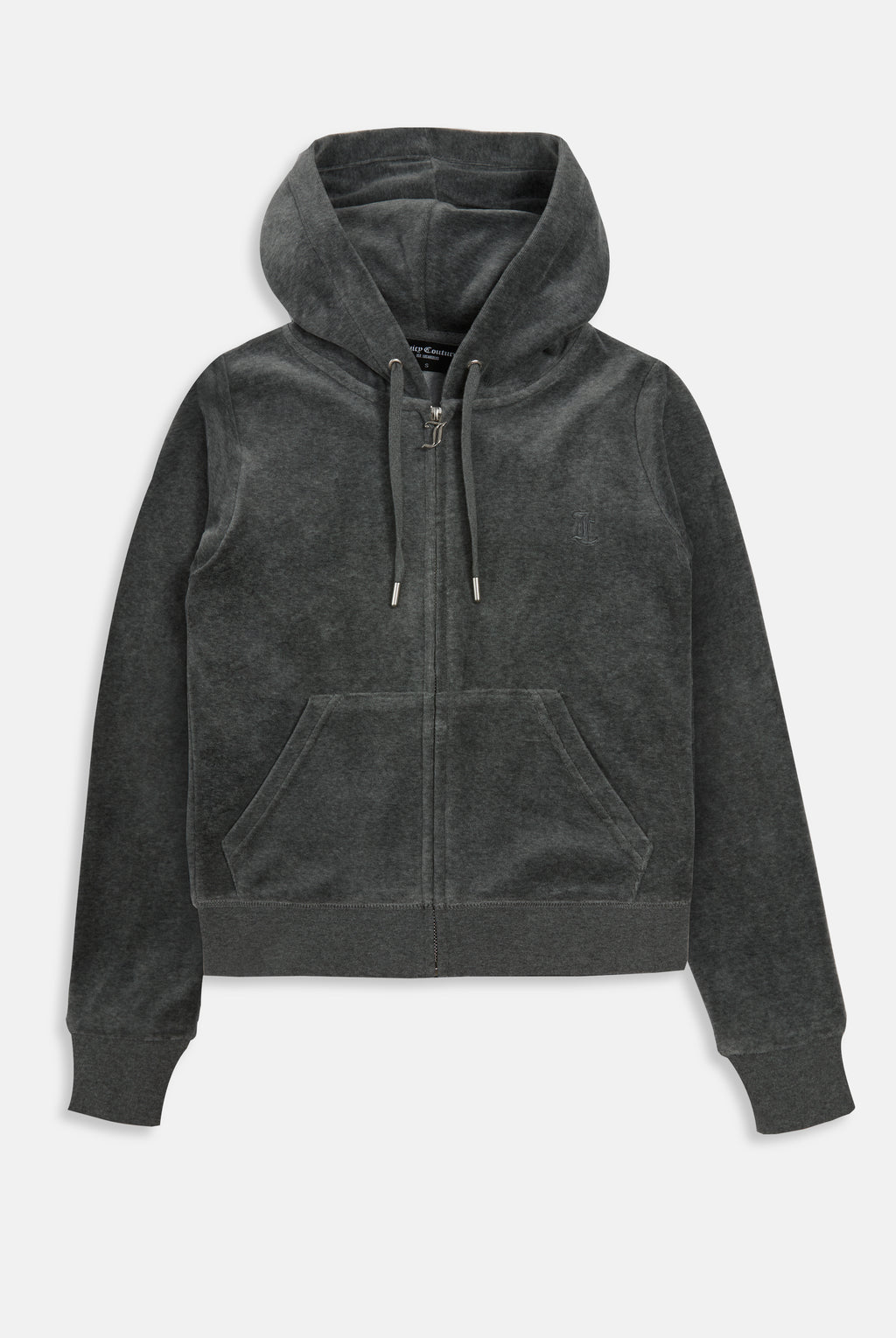 CHARCOAL MARL COTTON VELOUR ROBERTSON HOODIE