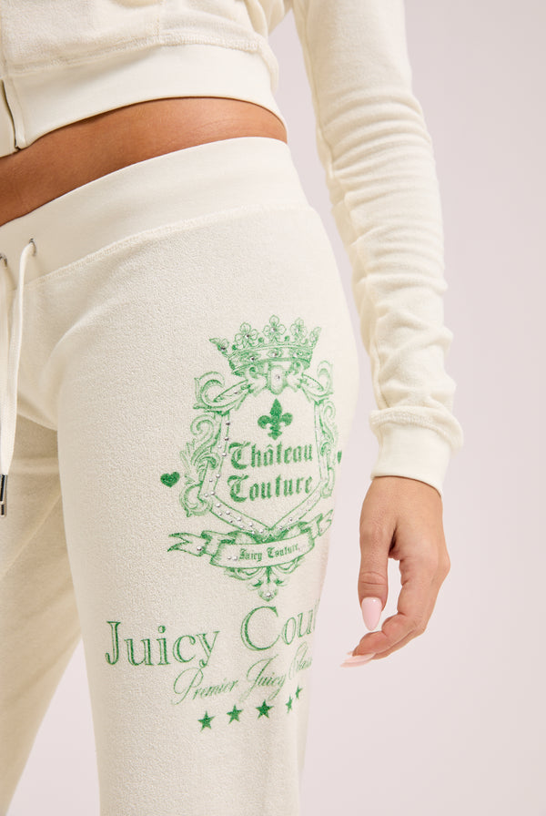 MARSHMALLOW CHATEAU TERRY TOWELLING TRACKPANT
