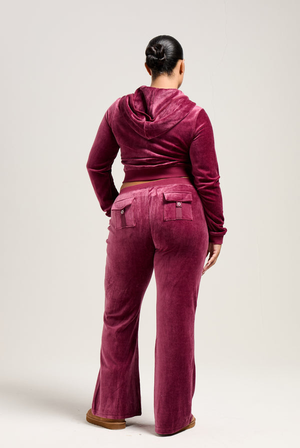 TAWNY PORT ULTRA LOW RISE BAMBOO VELOUR HERITAGE POCKETED BOTTOMS