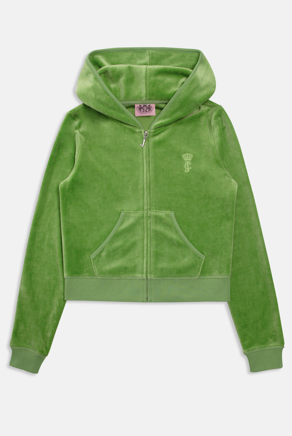 PIQUANT GREEN BAMBOO VELOUR HERITAGE HOODIE