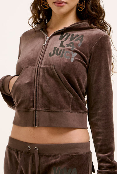 JAVA VIVA LA JUICY BAMBOO VELOUR HERITAGE HOODIE