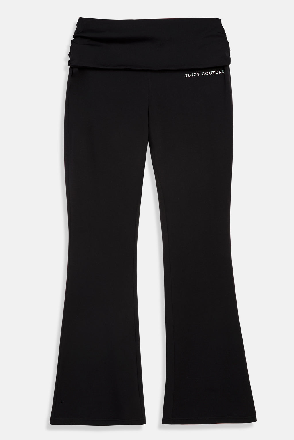 BLACK ROLL DOWN LOW RISE PEACHED TRACK PANT