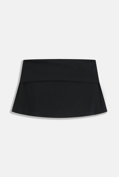 BLACK DIAMANTE ROLL DOWN SKIRT