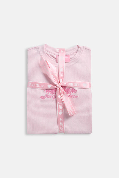 Cherry Blossom Rose Rib Pyjama Set