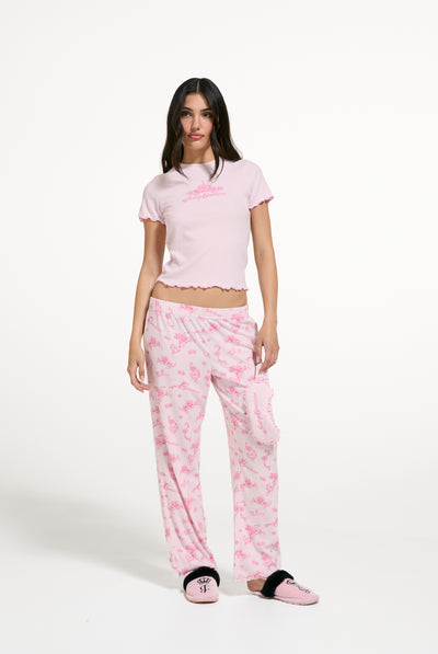 Cherry Blossom Rose Rib Pyjama Set