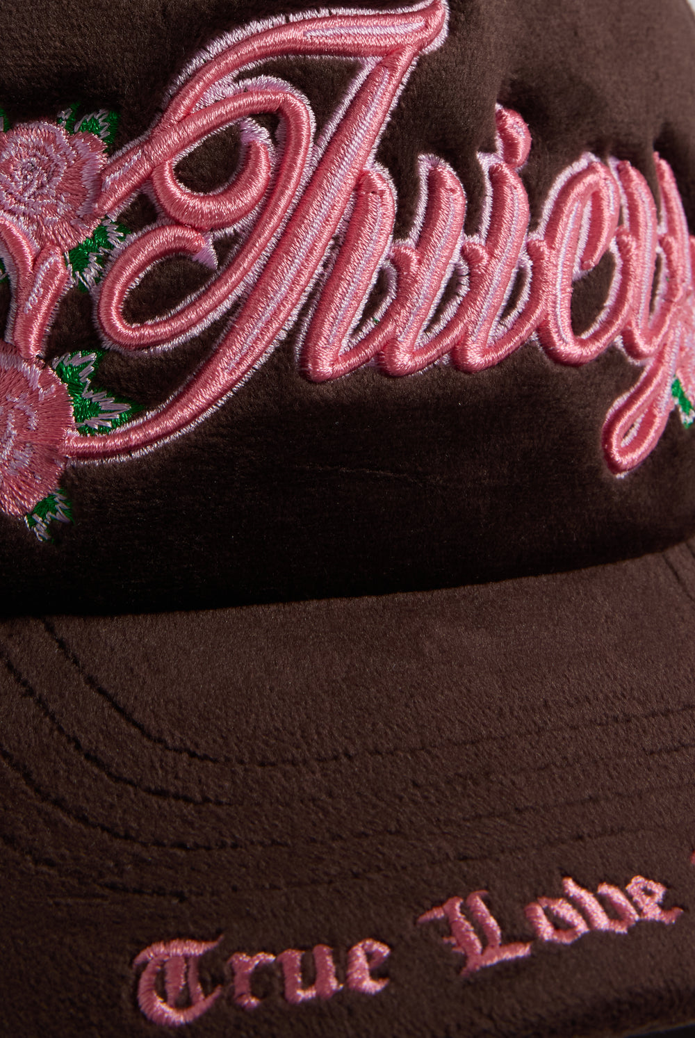 Java Rose Velour Trucker Cap