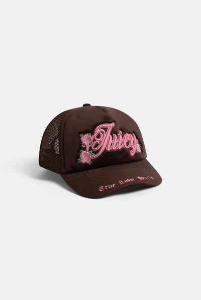 Java Rose Velour Trucker Cap