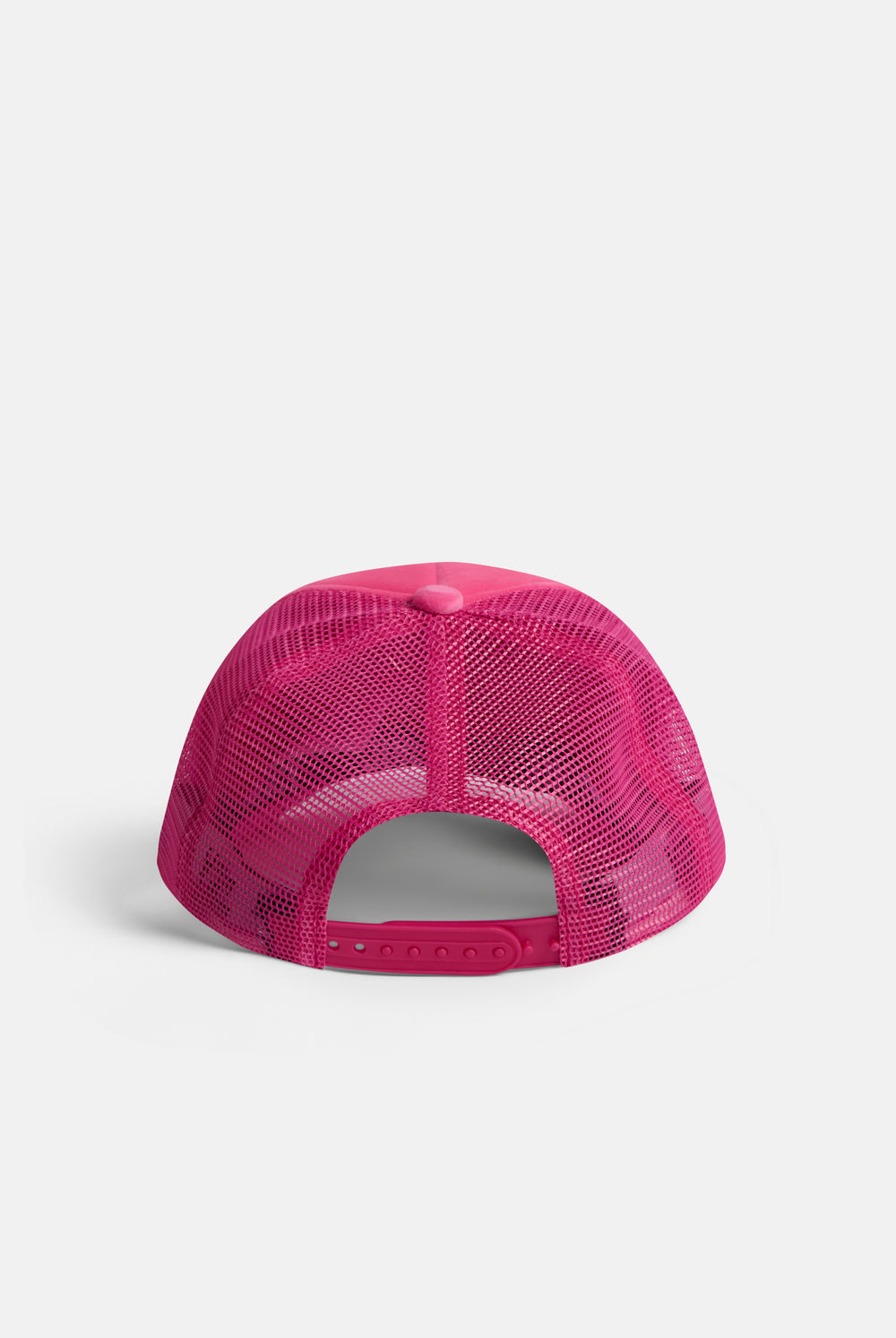 Hot Pink Rose Velour Trucker Cap