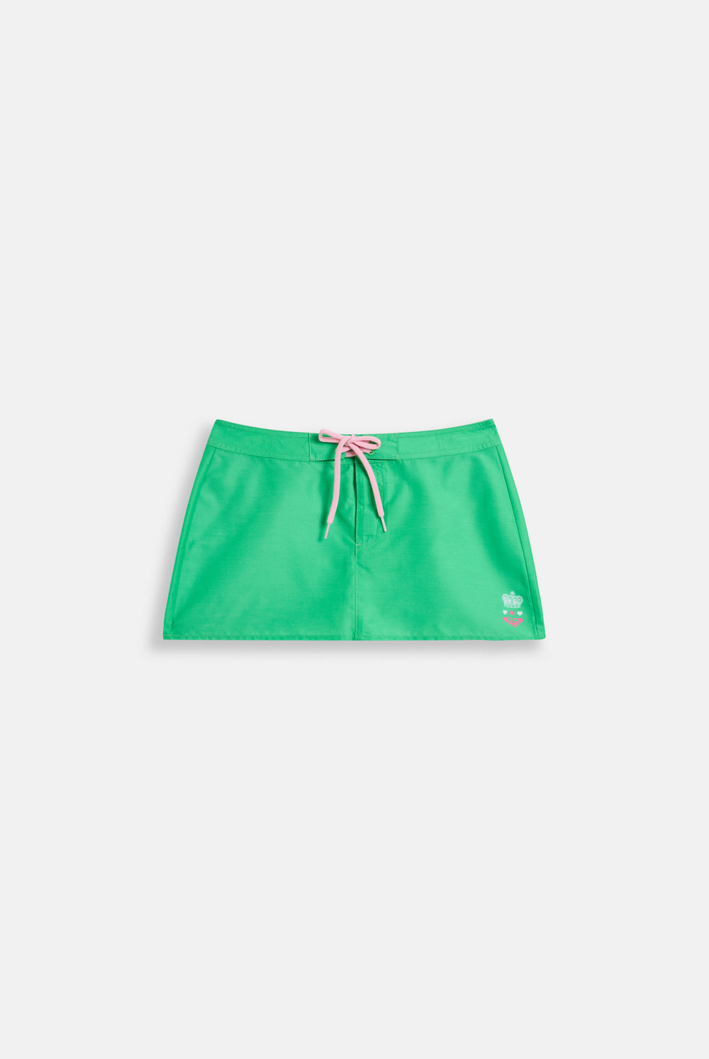 Displays the island green Roxy and Juicy couture beach bum skirt 