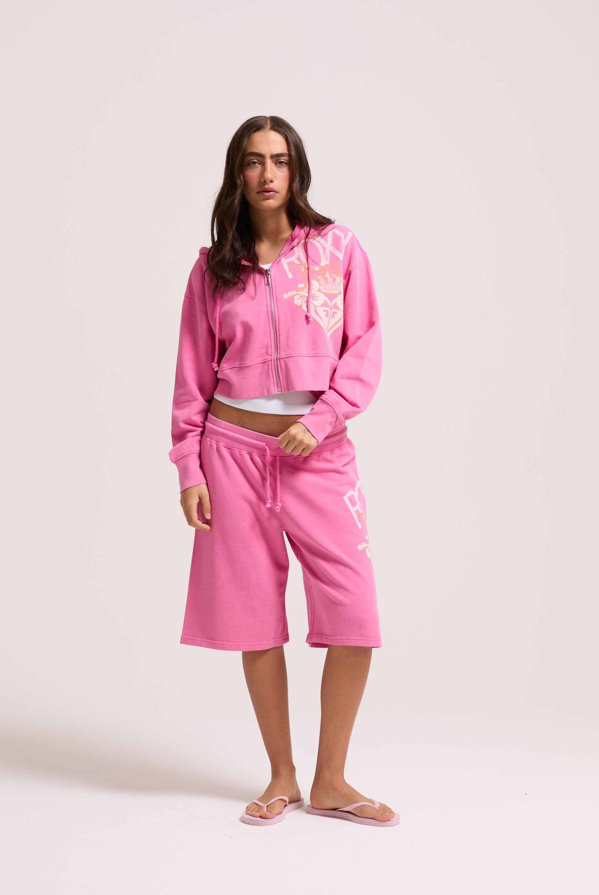 AZALEA PINK ROXY x JUICY COUTURE RELAXED JORTS – Juicy Couture UK