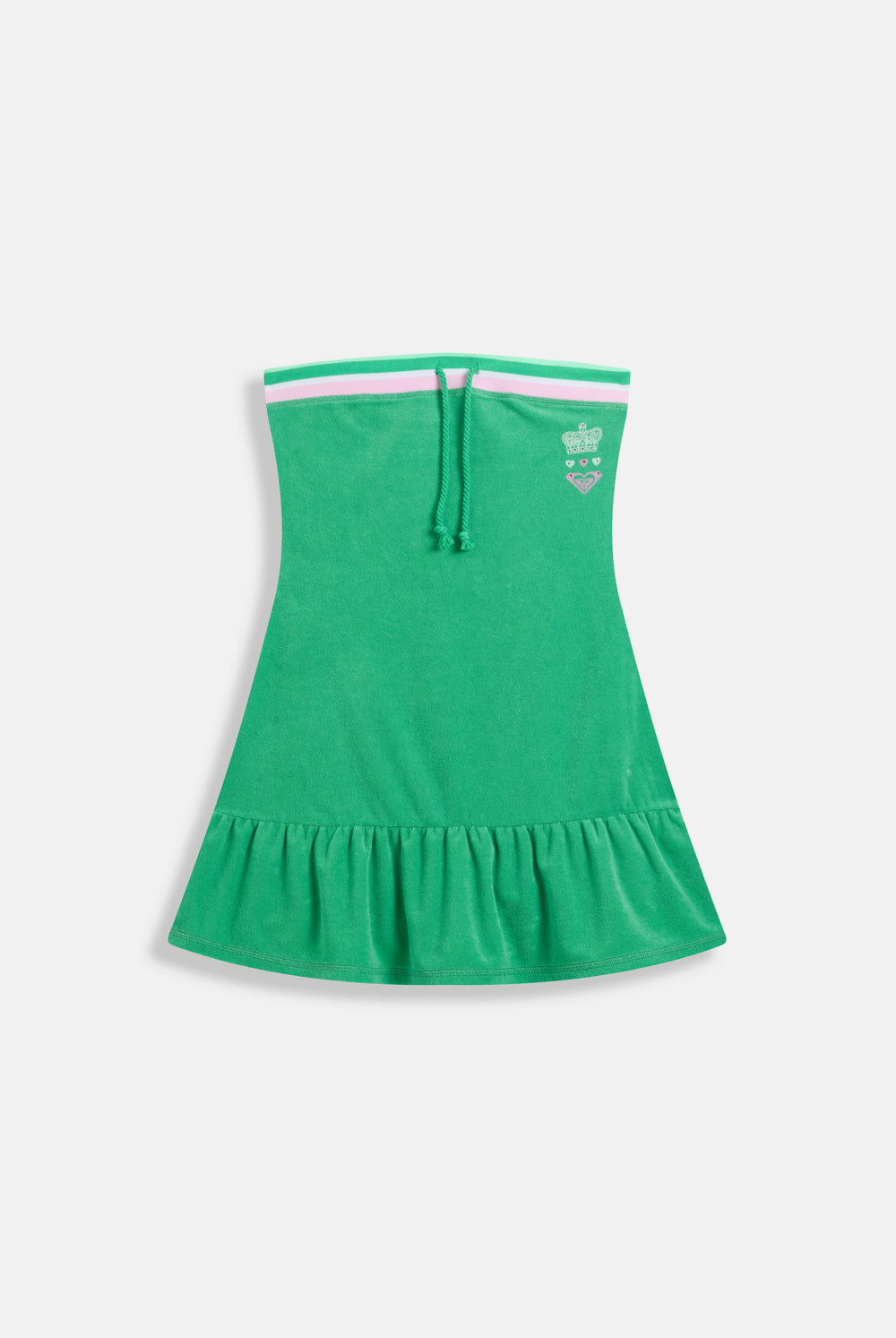 Displays the Island Green Juicy Couture & Roxy Terry towelling peplum dress