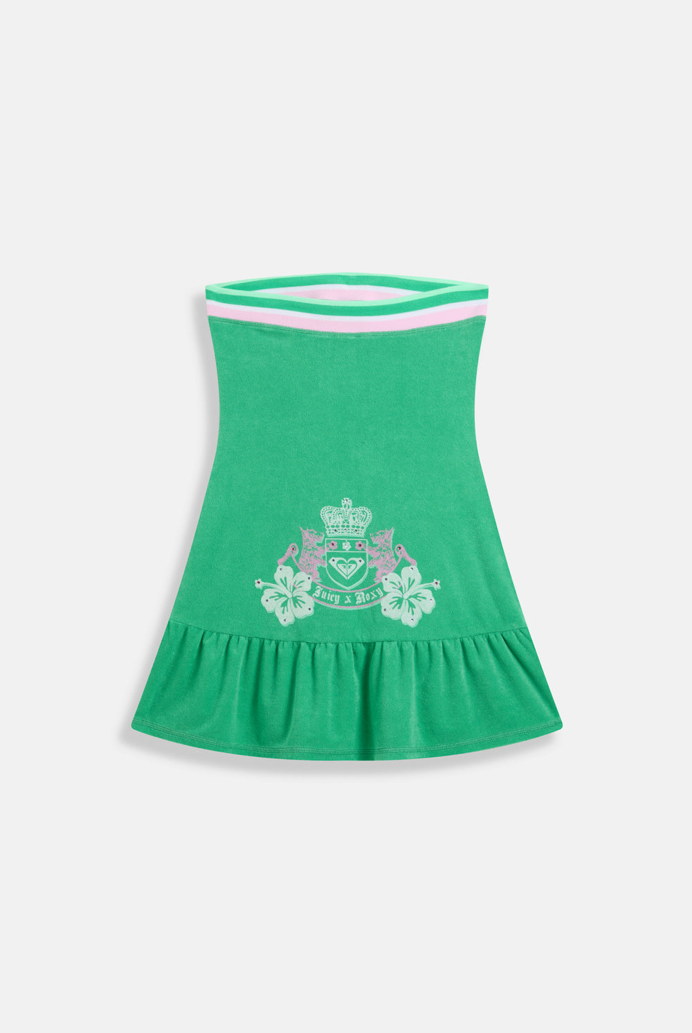 Displays the Island Green Juicy Couture & Roxy Terry towelling peplum dress