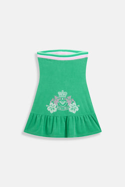 Displays the Island Green Juicy Couture & Roxy Terry towelling peplum dress