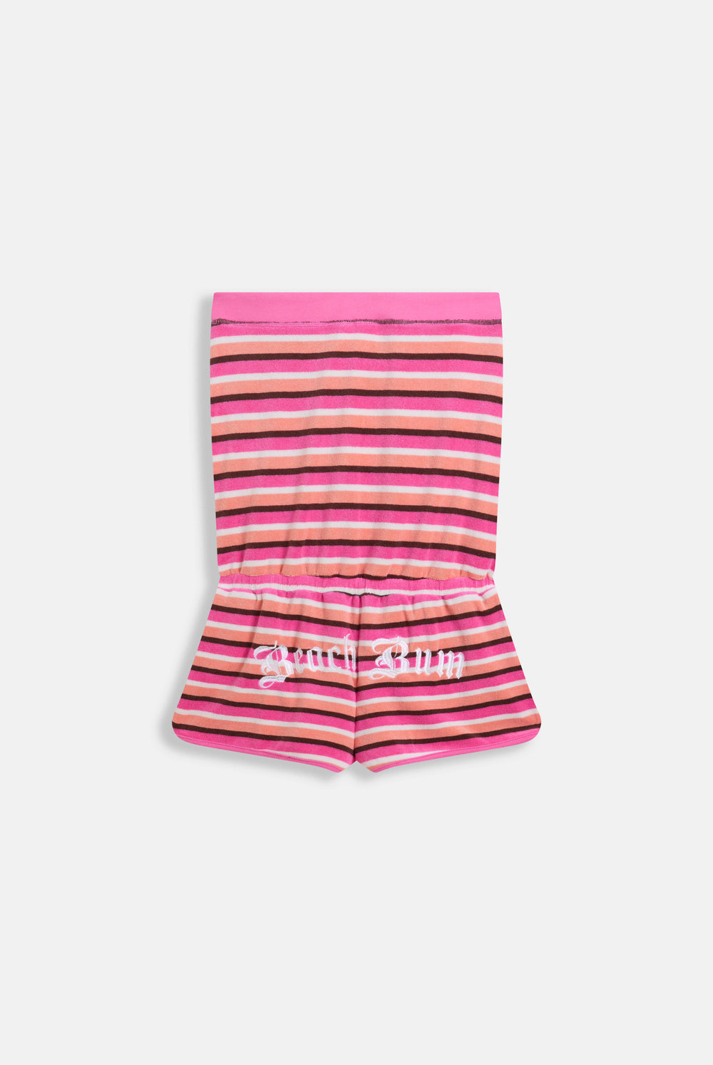 Displays the stripe Roxy & Juicy couture Terry towelling romper 