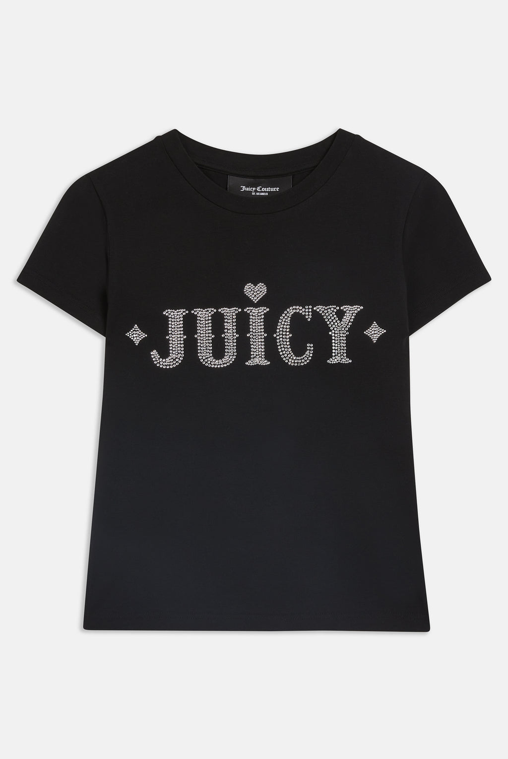 BLACK RODEO DIAMANTÉ FITTED T-SHIRT