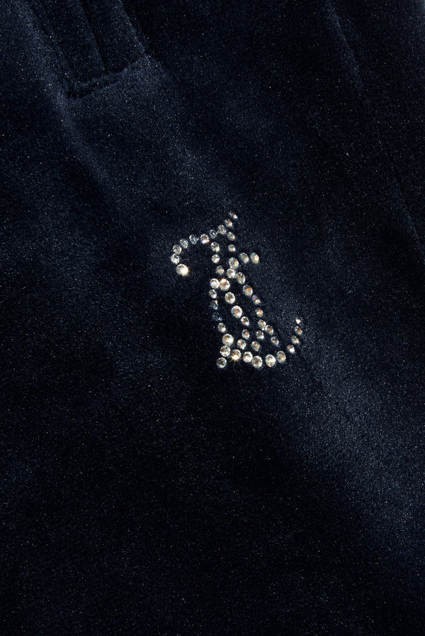 'SAGITTARIUS' NIGHT SKY VELOUR DIAMANTÉ TRACKSUIT BOTTOM