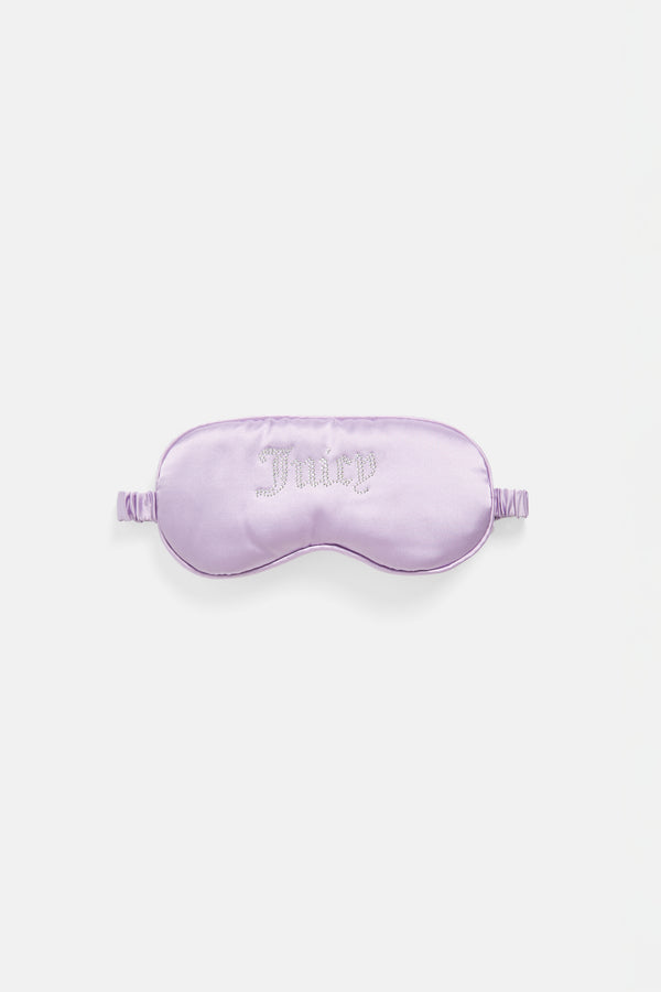 DUSTY LILAC SATIN DIAMANTE SLEEP MASK
