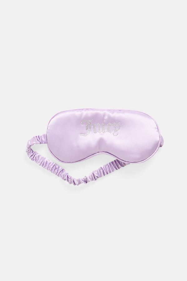DUSTY LILAC SATIN DIAMANTE SLEEP MASK