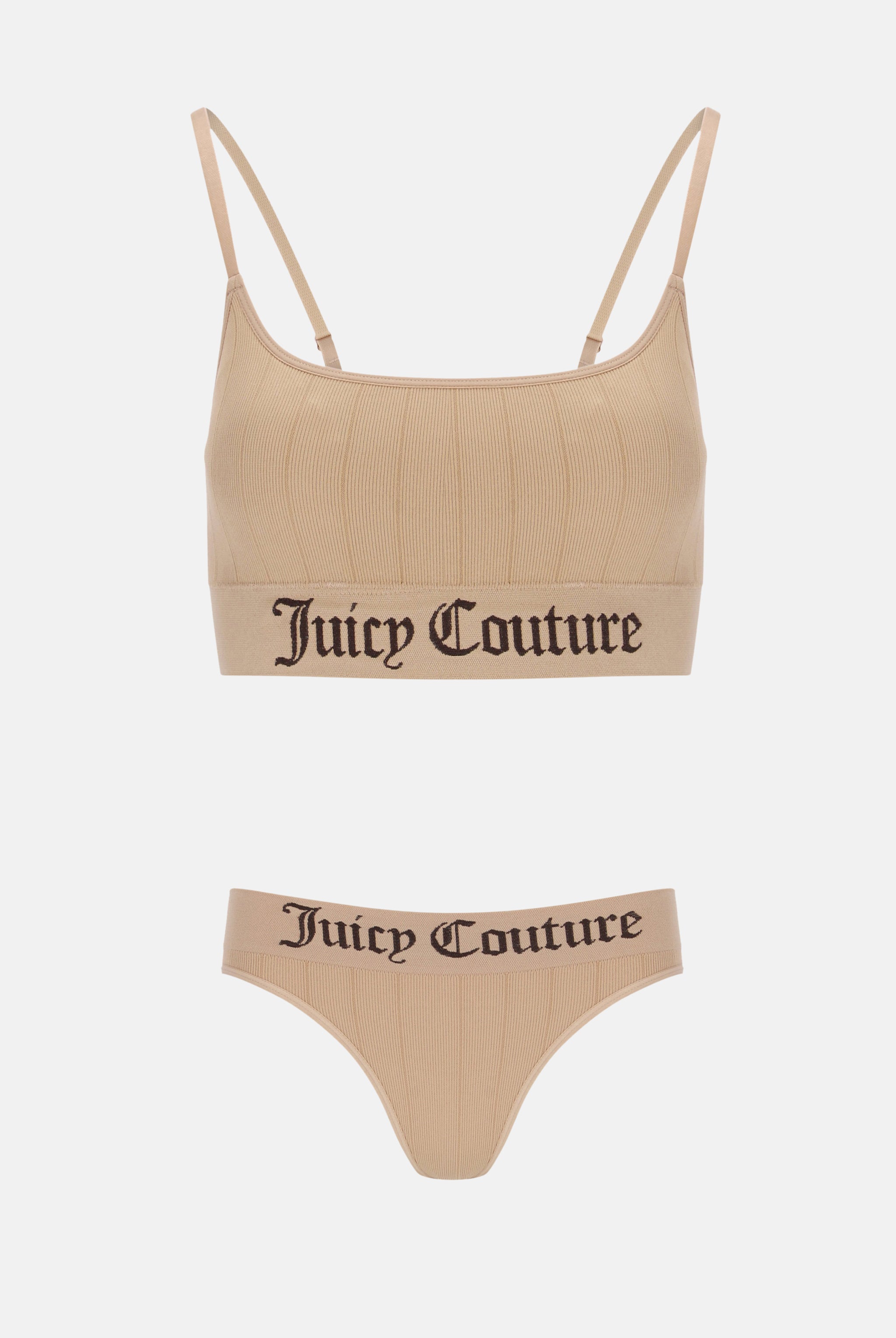 CAMEL RIBBED UNDERWEAR SET – Juicy Couture UK