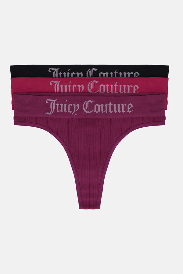 3 PACK OF SEAMLESS RIB THONGS
