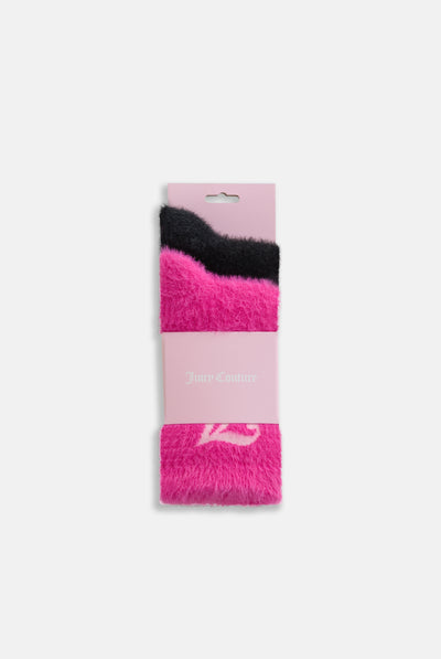 SEASONAL FLUFFY SOCKS 2 PACK