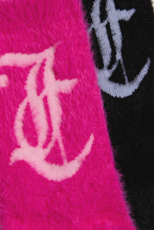 SEASONAL FLUFFY SOCKS 2 PACK