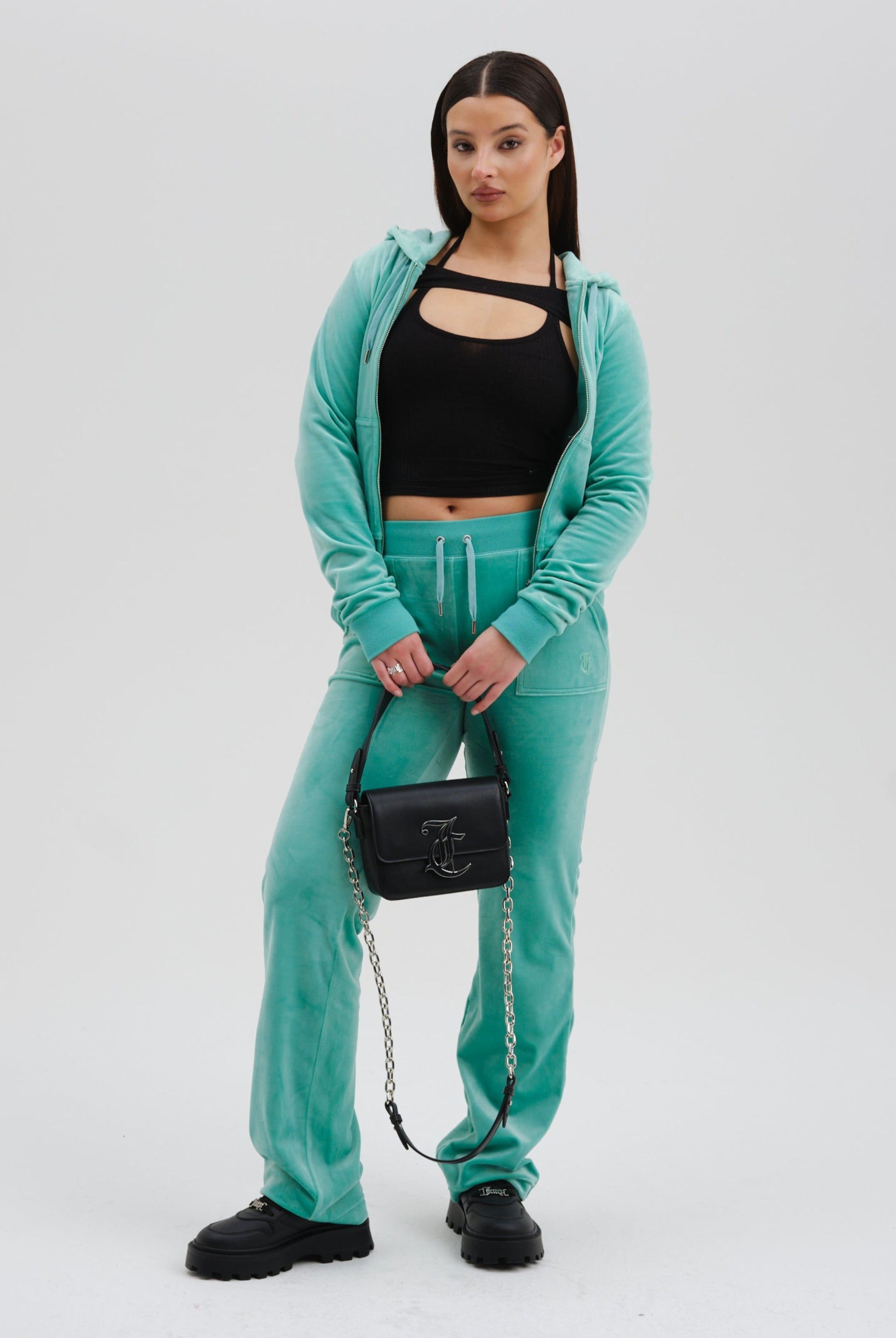 Green juicy best sale couture tracksuit bottoms