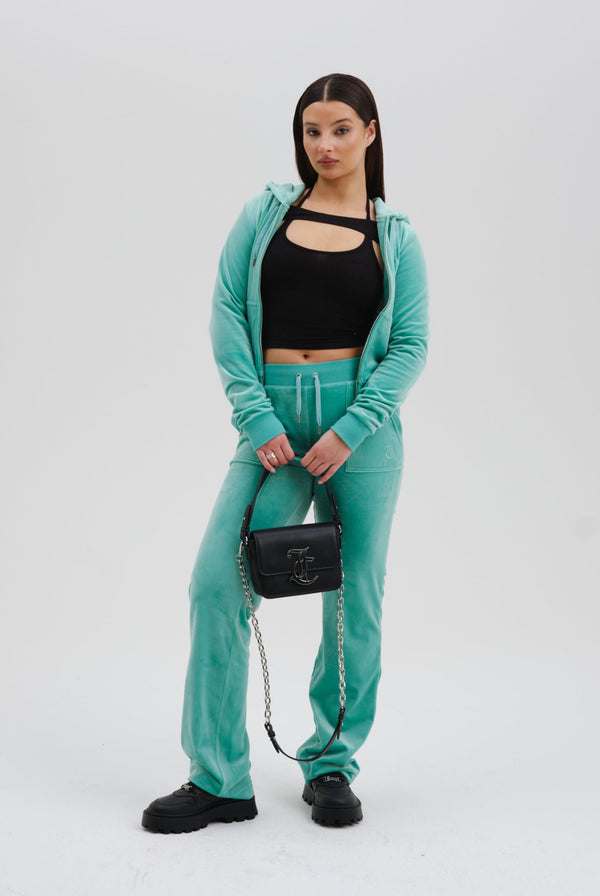 MARINE GREEN  CLASSIC VELOUR DEL RAY POCKETED BOTTOMS