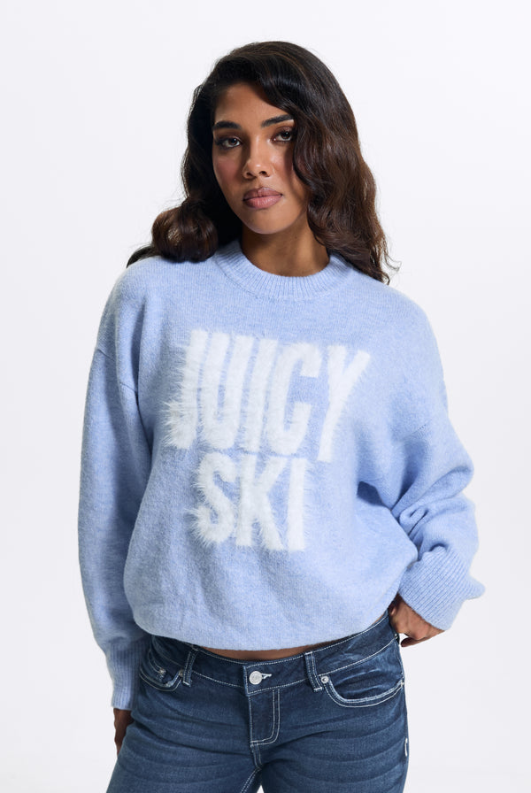 Powder Blue Juicy Ski Knit Jumper