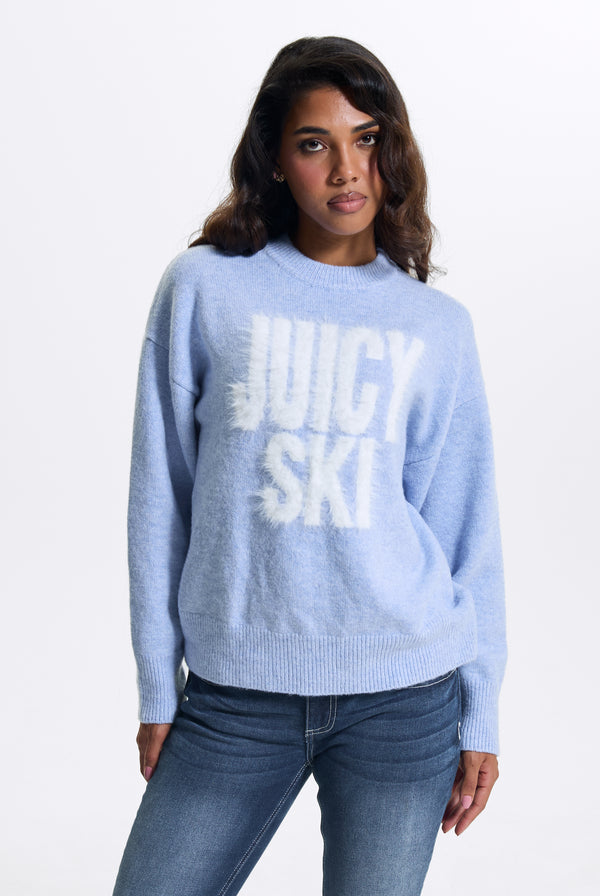 Powder Blue Juicy Ski Knit Jumper