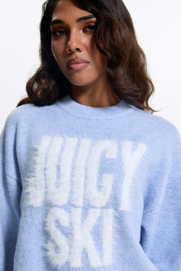 Powder Blue Juicy Ski Knit Jumper