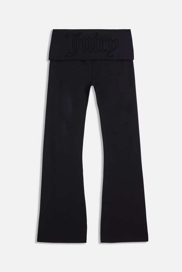 BLACK MODAL ROLL DOWN PANTS