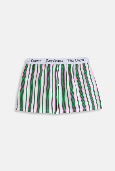 GREEN STRIPE COTTON BOXER