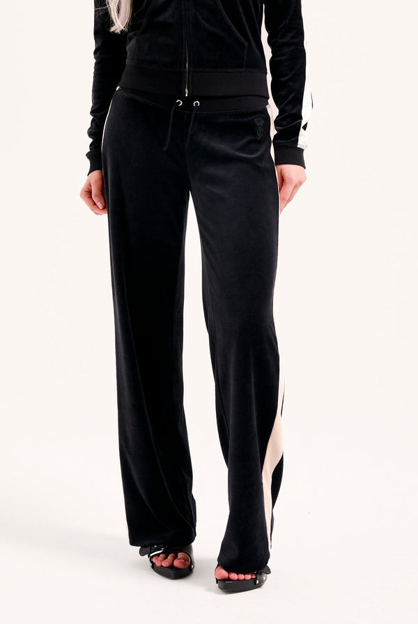 BLACK OG STRAIGHT STRIPE LOW RISE PANT