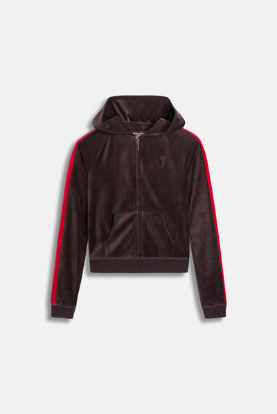 JAVA STRIPE BAMBOO VELOUR HERITAGE HOODIE