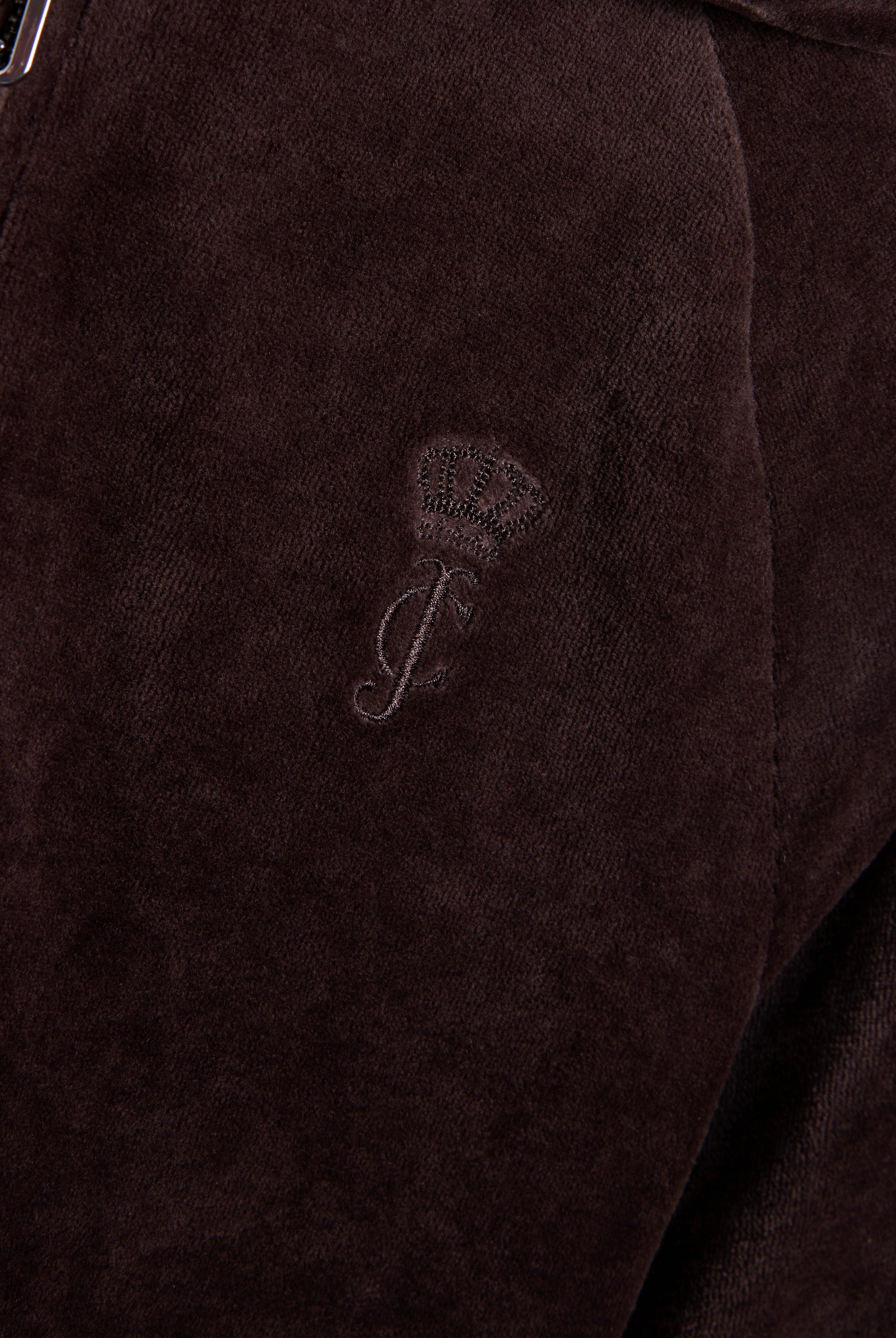 Women's Brown with Red Stripe Velour Hoodie – Juicy Couture UK